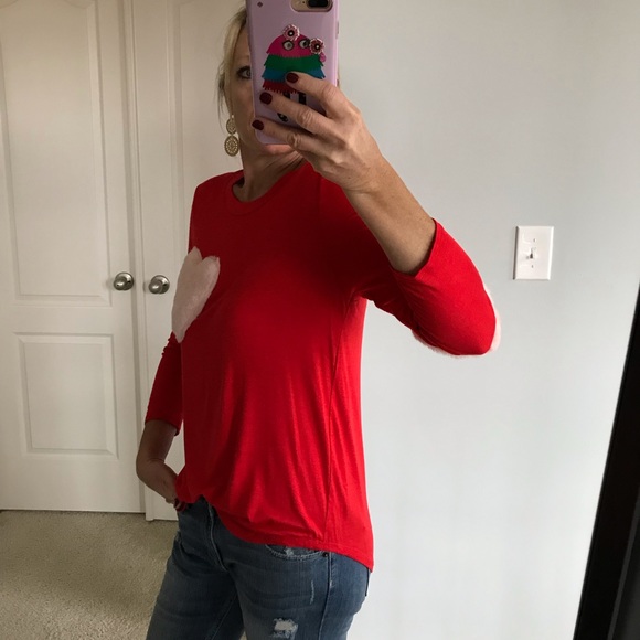♥️VALENTINES DAY♥️1 SM LEFT♥️Red Heart Tunic Top - Picture 6 of 6